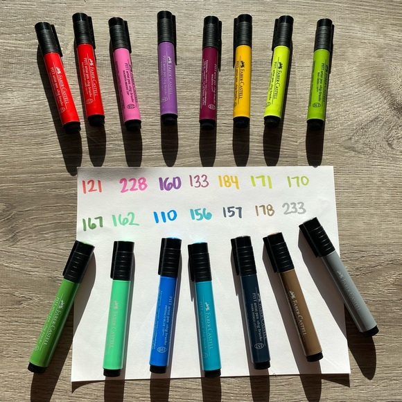 Faber Castell Pitt Artist Pen lot Big Brush Brush and Calligraphy Book - Picture 3 of 4